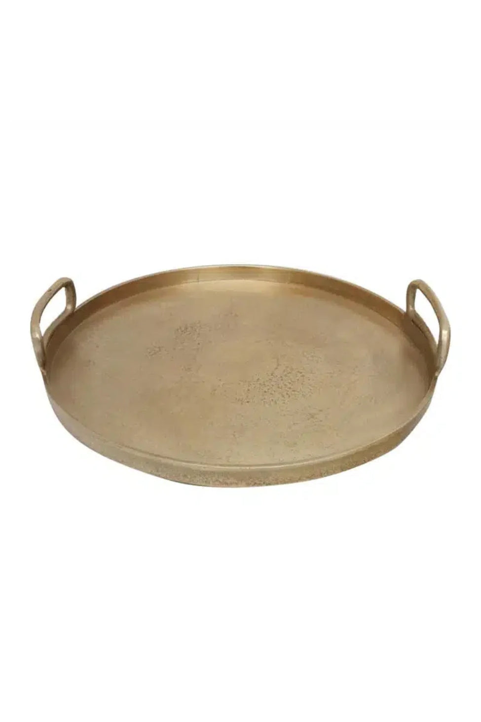 Aluminium Round Collar Tray 40cm - Raw Gold - Magpie Style