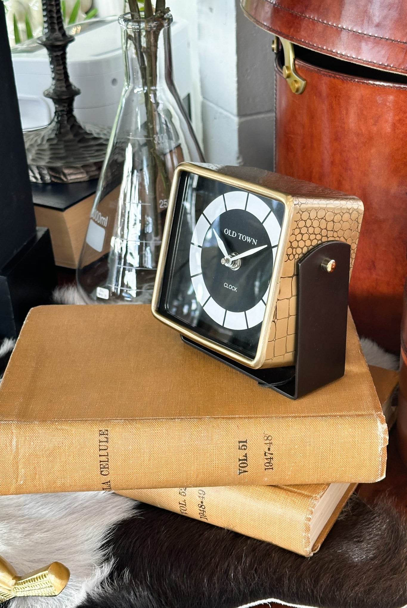 Safari Croc Print Clock - Magpie Style