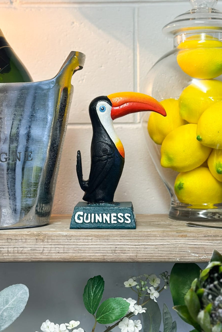 Cast Iron Guiness Bird Statue - Magpie Style