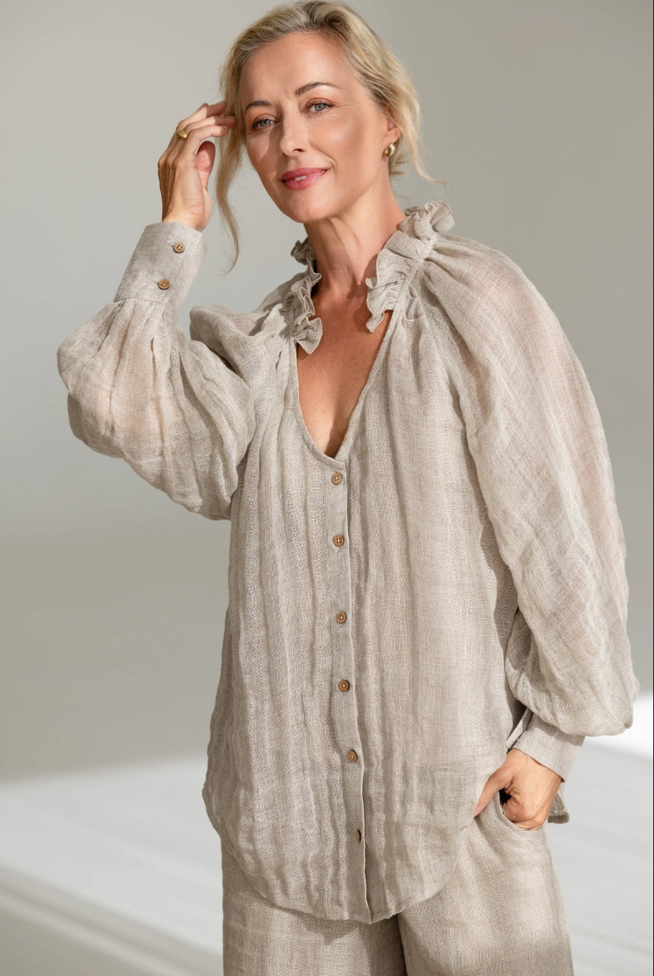 EADIE Mika Blouse - Natural - Magpie Style