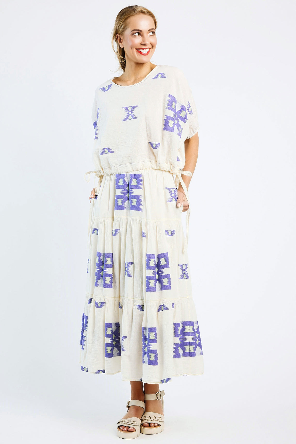 DEVOTION TWINS Iliokali Skirt Blue/Lime - Magpie Style