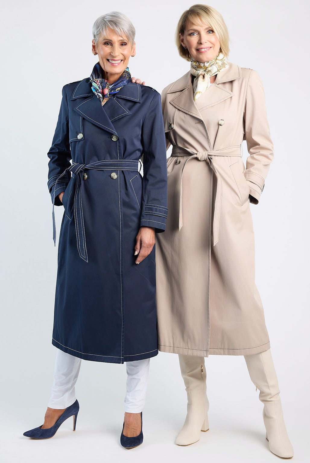 MOKÉ Kim Trench Coat in Navy - Magpie Style