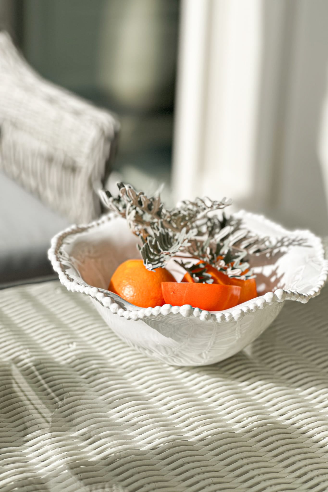 Wobbly Pearl Melamine Bowl 28cm - Magpie Style