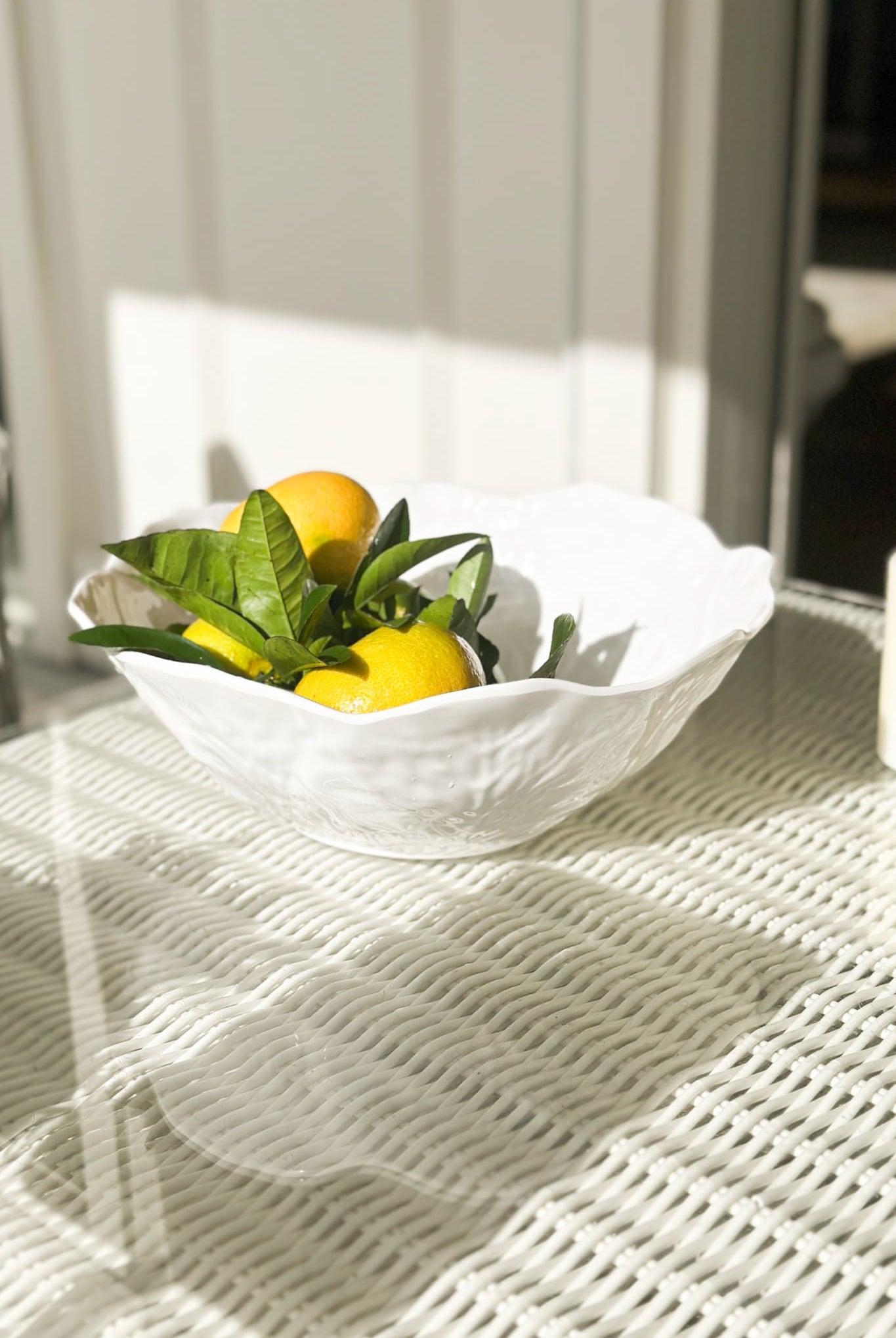 Cabbage Leaf Melamine Salad Bowl 32cm - Magpie Style