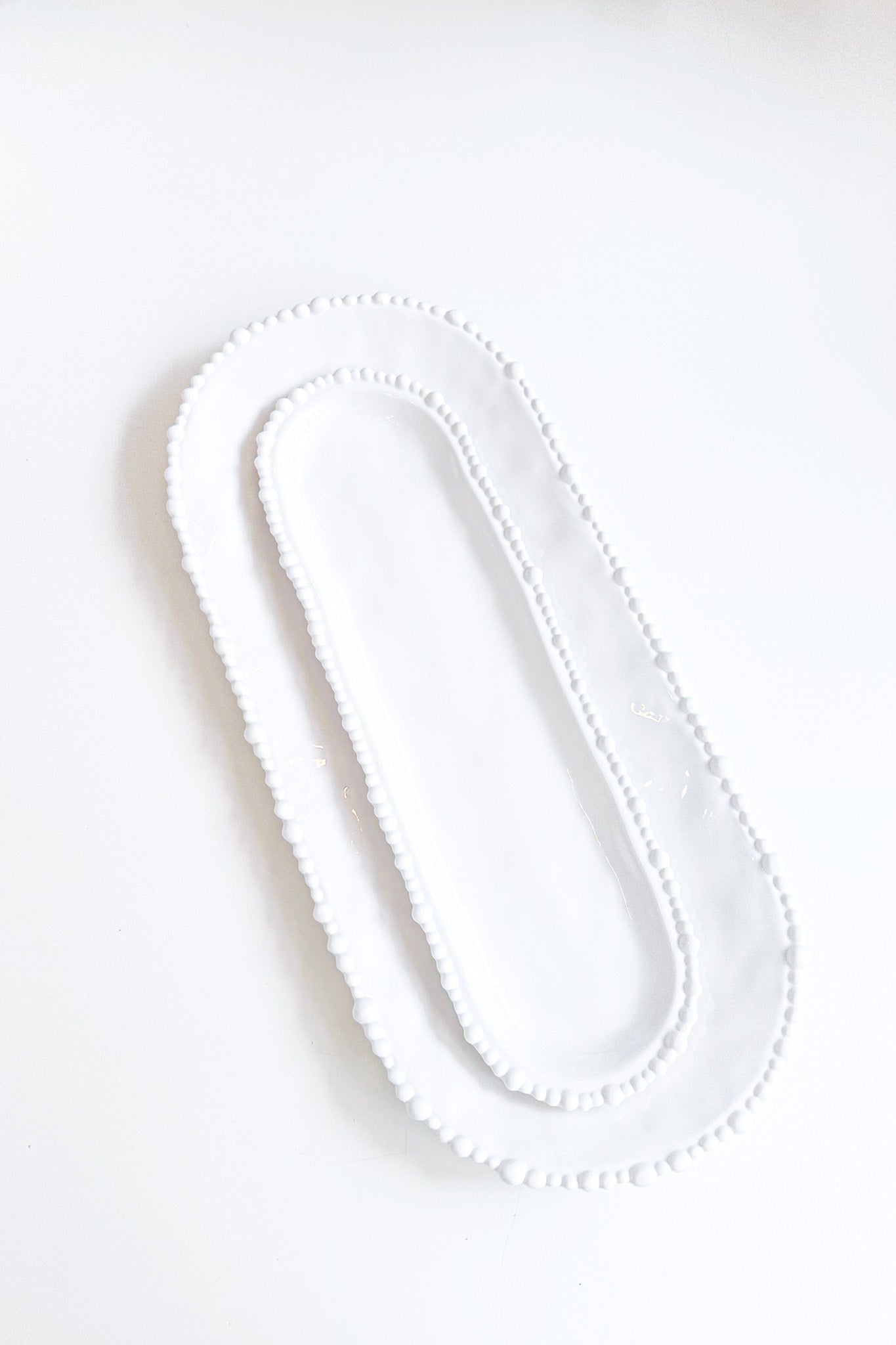 Pearl Melamine Narrow Platter 45cm - Magpie Style