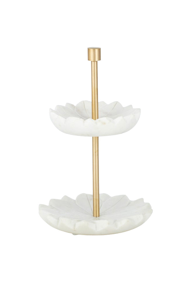 Floreat Marble 2 Tier Stand - Magpie Style