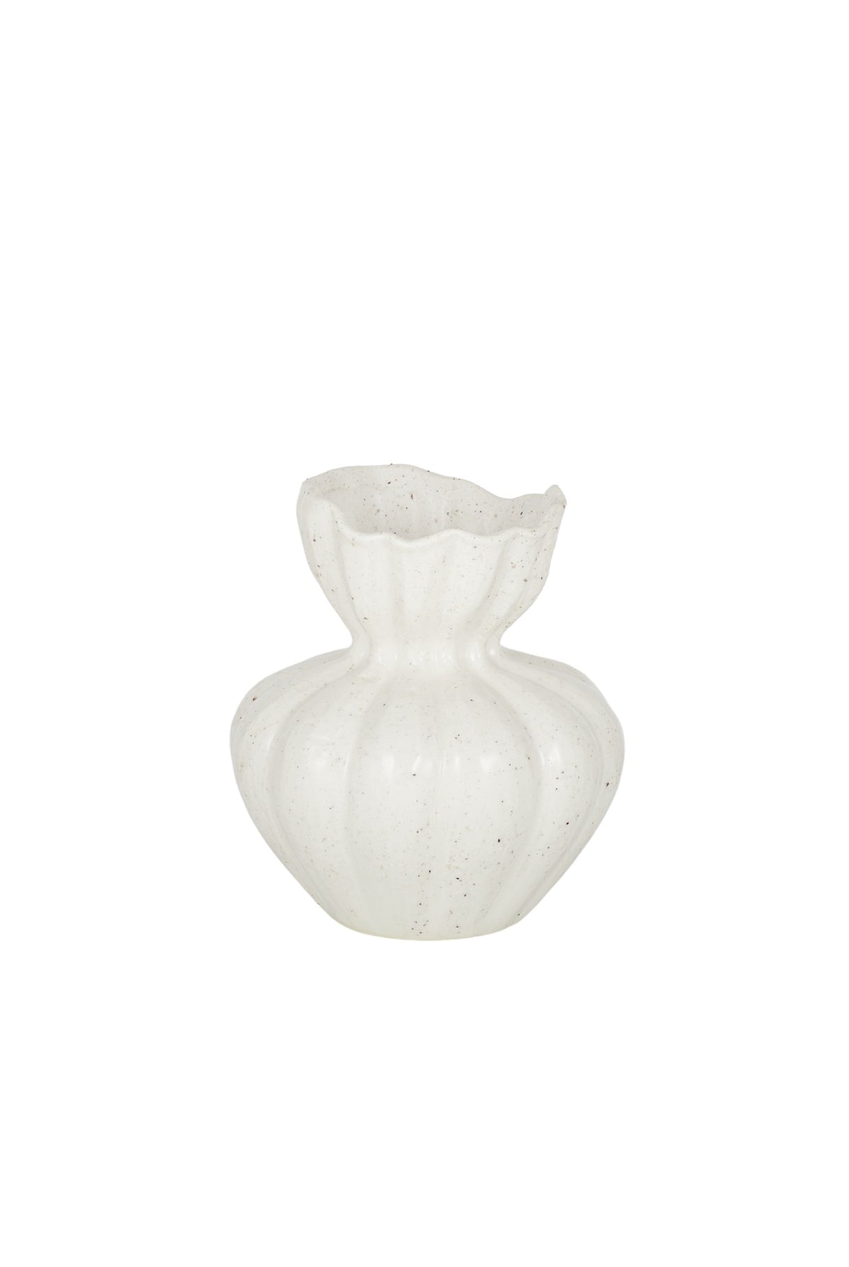 Cream Fluted Bud Vase - Magpie Style