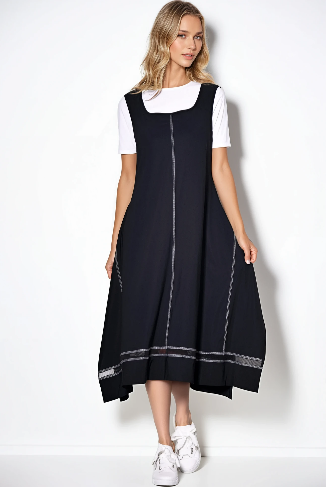 PAULA RYAN Crew Neck Layering Body Tee - Superfine Microjersey White - Paula Ryan