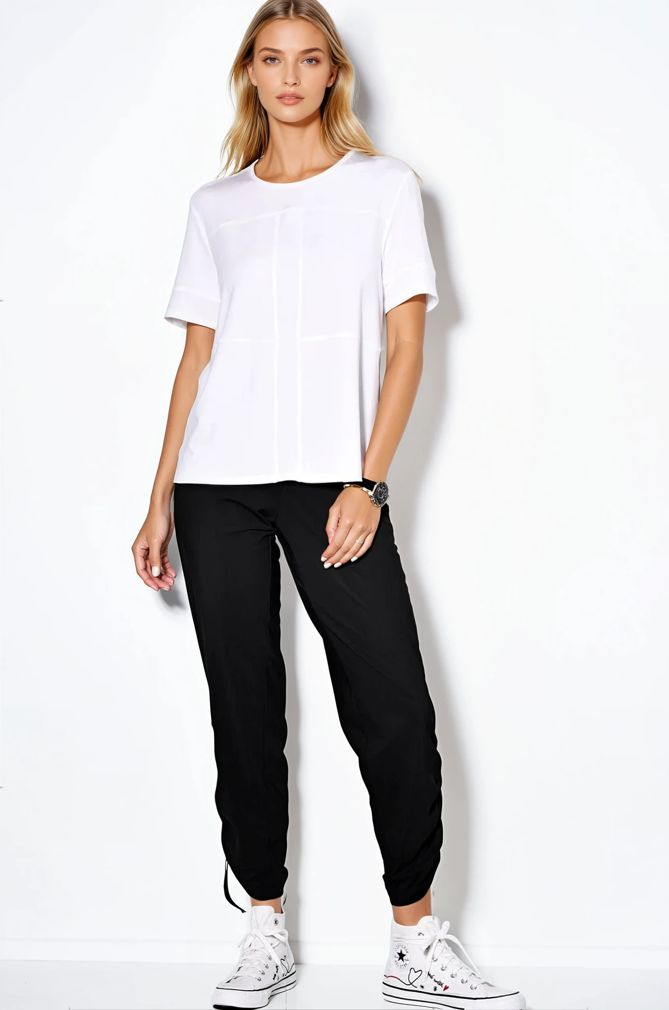 PAULA RYAN Toggled Cargo Pant - Superfine Microjersey - Black - Paula Ryan