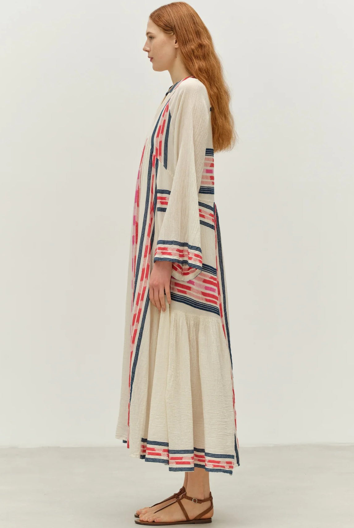 DEVOTION TWINS Power Long Dress - Navy/Red - Magpie Style