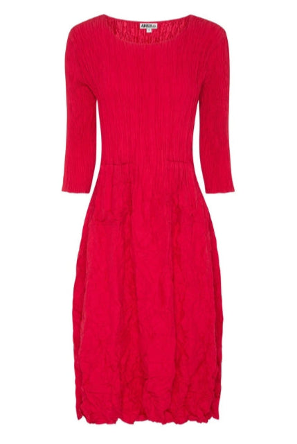 ALQUEMA 3/4 Sleeve Smash Pocket Dress - Raspberry - Magpie Style