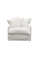 Lotus Slipcover Armchair - White - Magpie Style