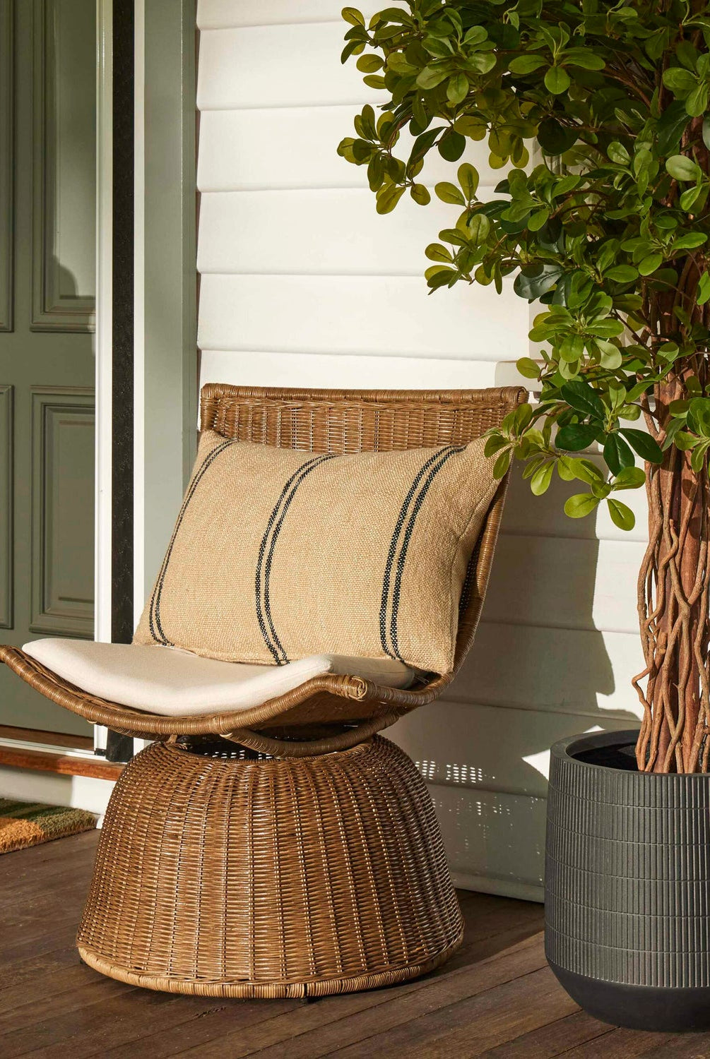 Rio Indoor & Outdoor Cushion - Natural & Black