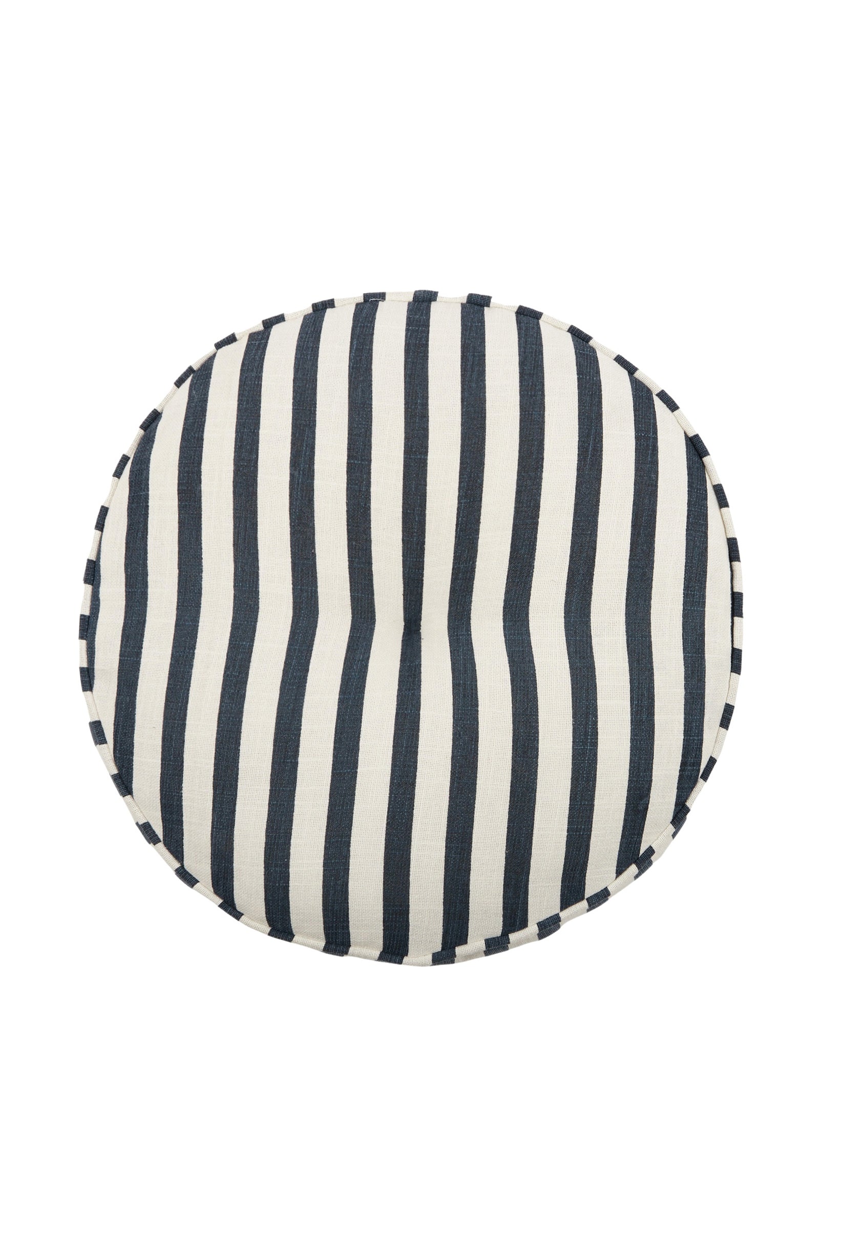 Harbour Round Cotton Cushion Navy - Magpie Style
