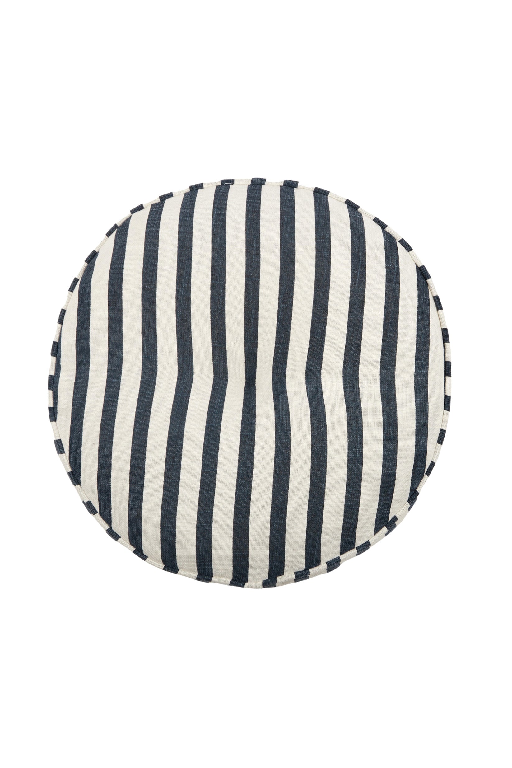Harbour Round Cotton Cushion Navy - Magpie Style