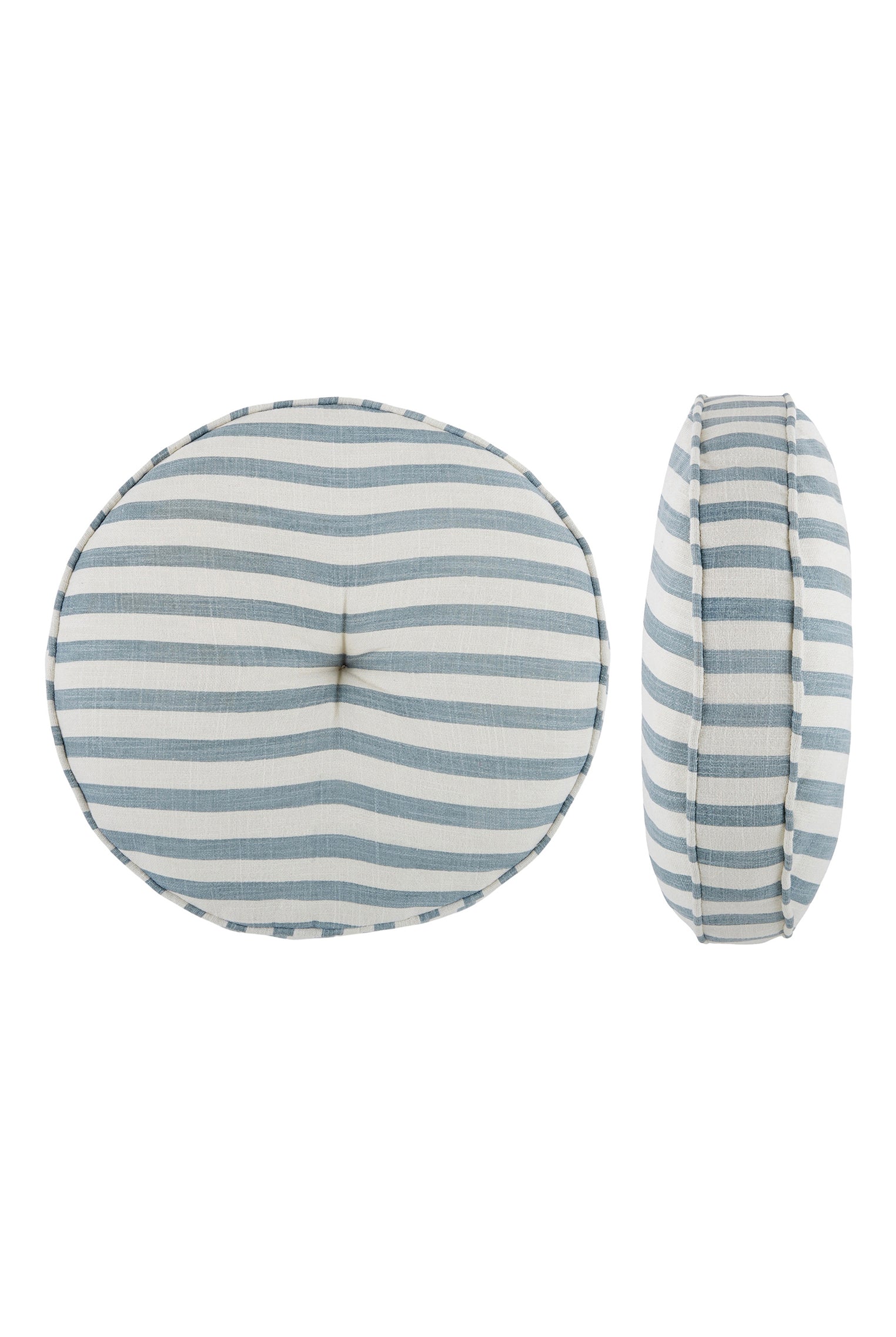Harbour Round Cotton Cushion Denim - Magpie Style