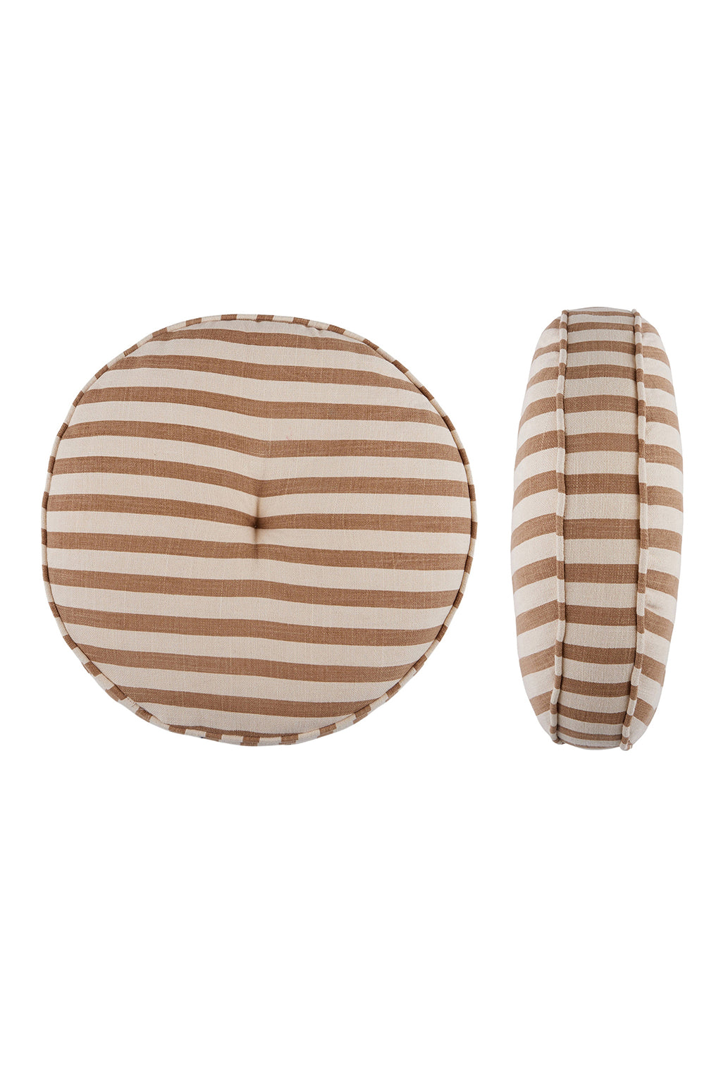 Harbour Round Cotton Cushion Terracotta - Magpie Style