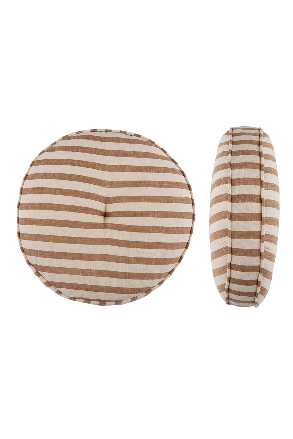 Harbour Round Cotton Cushion Terracotta - Magpie Style