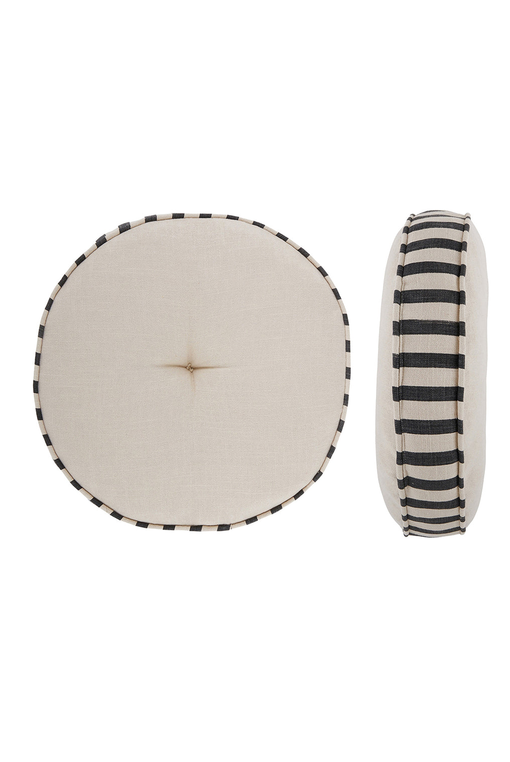 Catalina Round Cotton Cushion 40cm Slate - Magpie Style