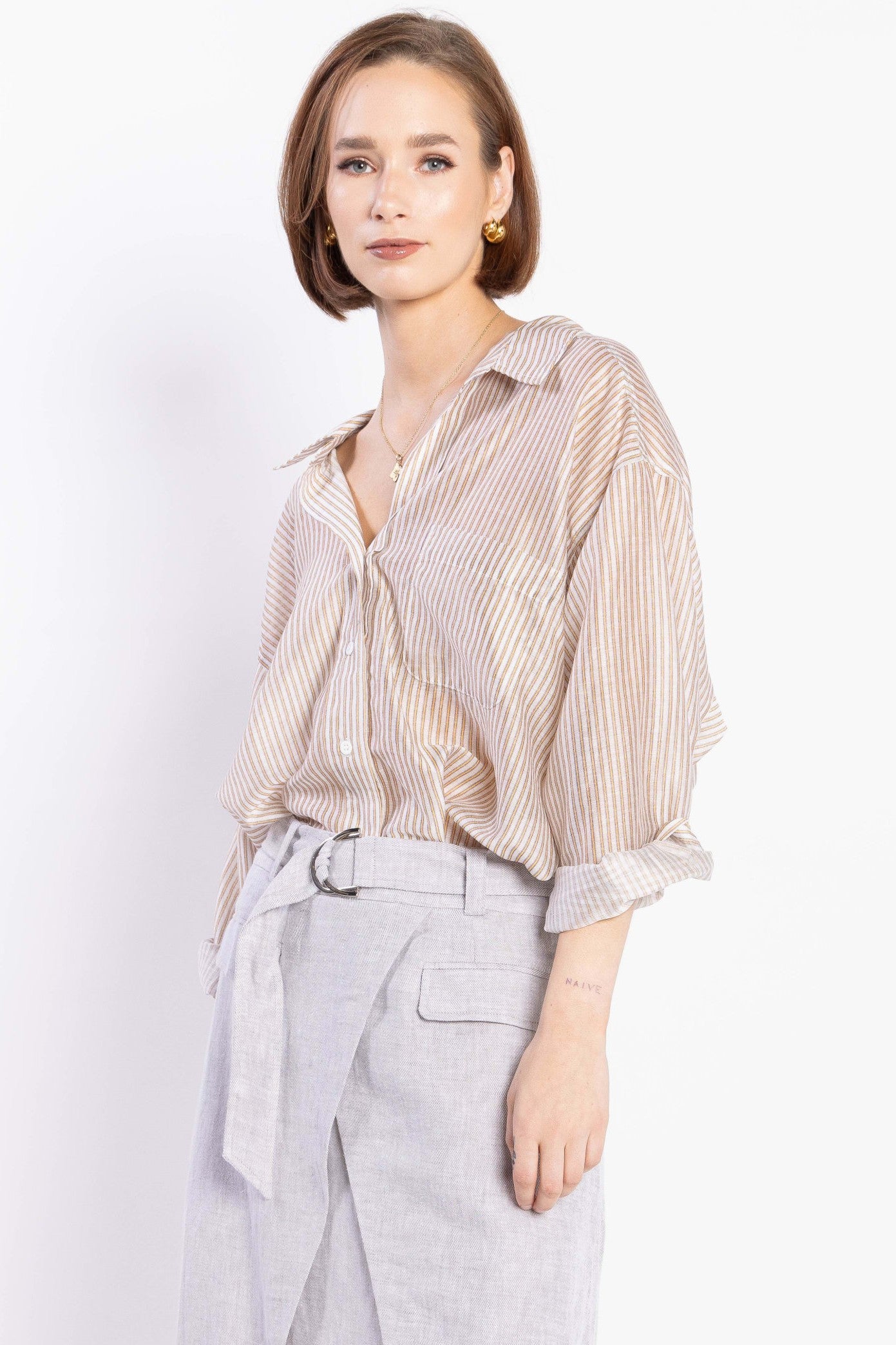 LOUGHLIN Sundown Shirt - Natural Stripe - Magpie Style