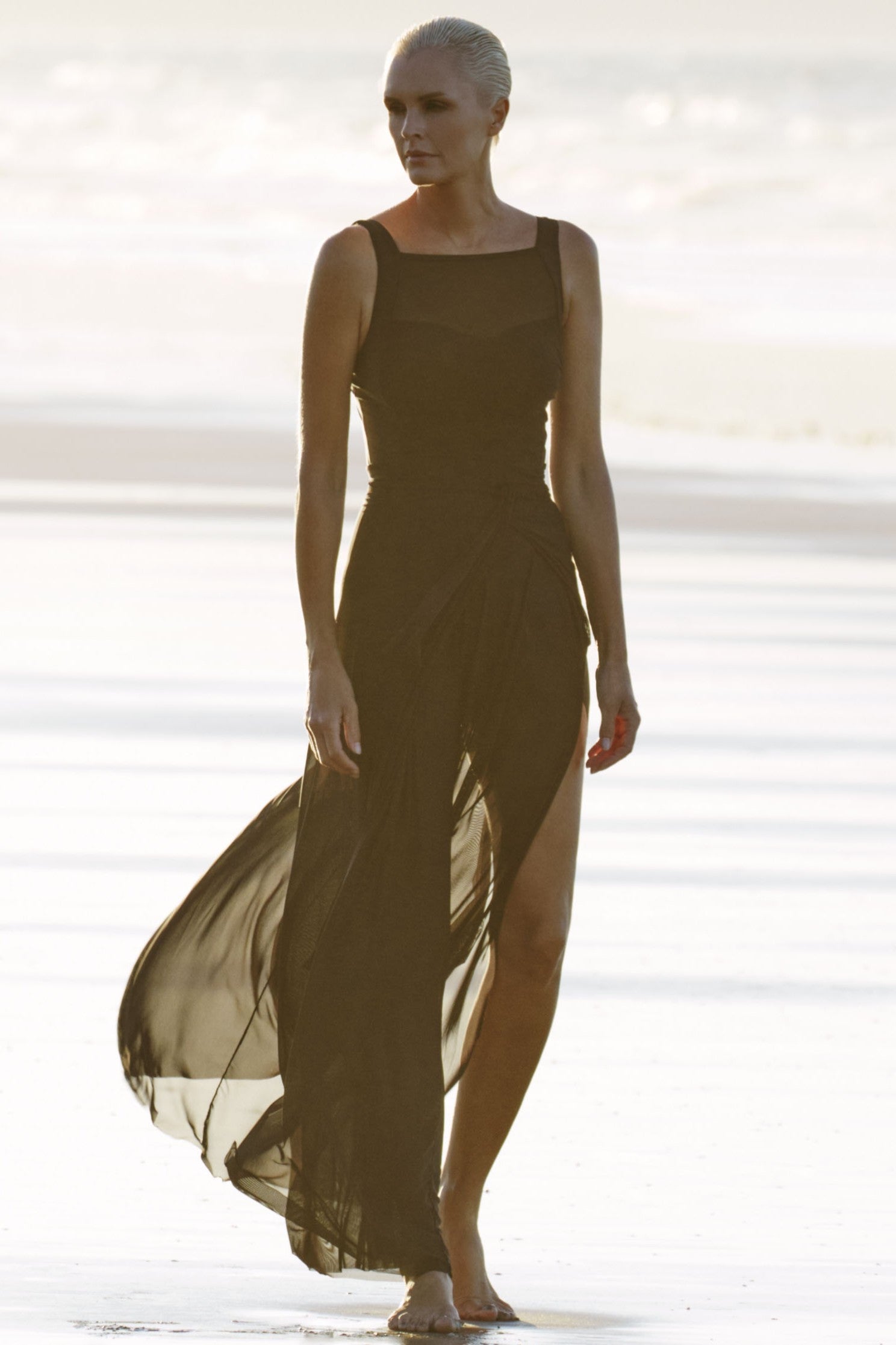 PAULA RYAN Fine Mesh Wrap Palazzo Pants - Paula Ryan