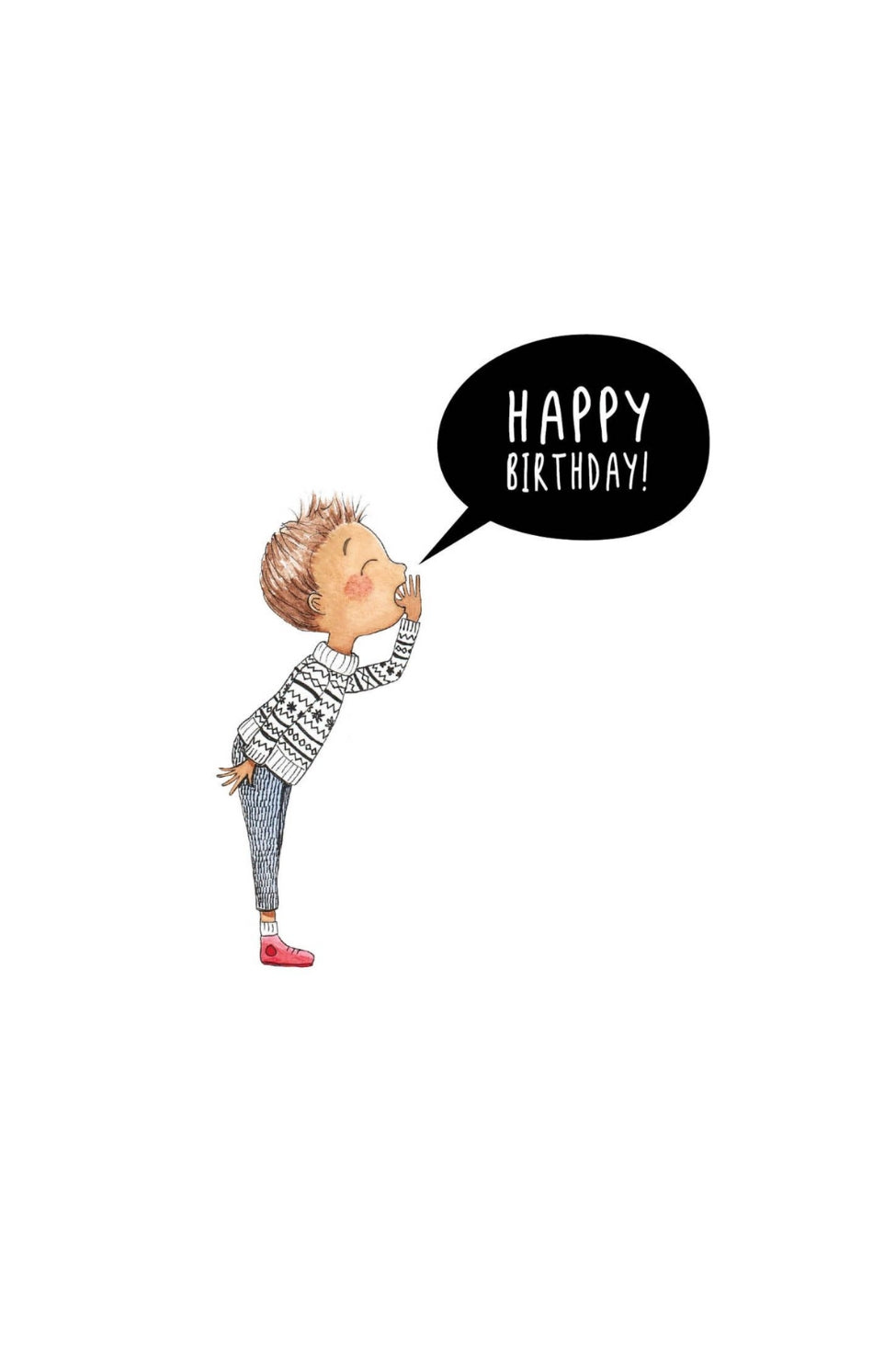 Card - Yelling Birthday - Magpie Style