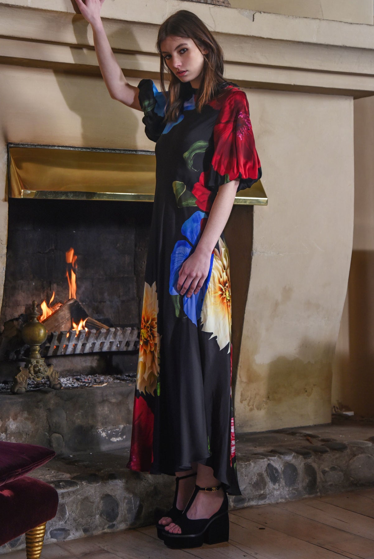 TRELISE COOPER In The Limelight Dress - Black Floral - Magpie Style