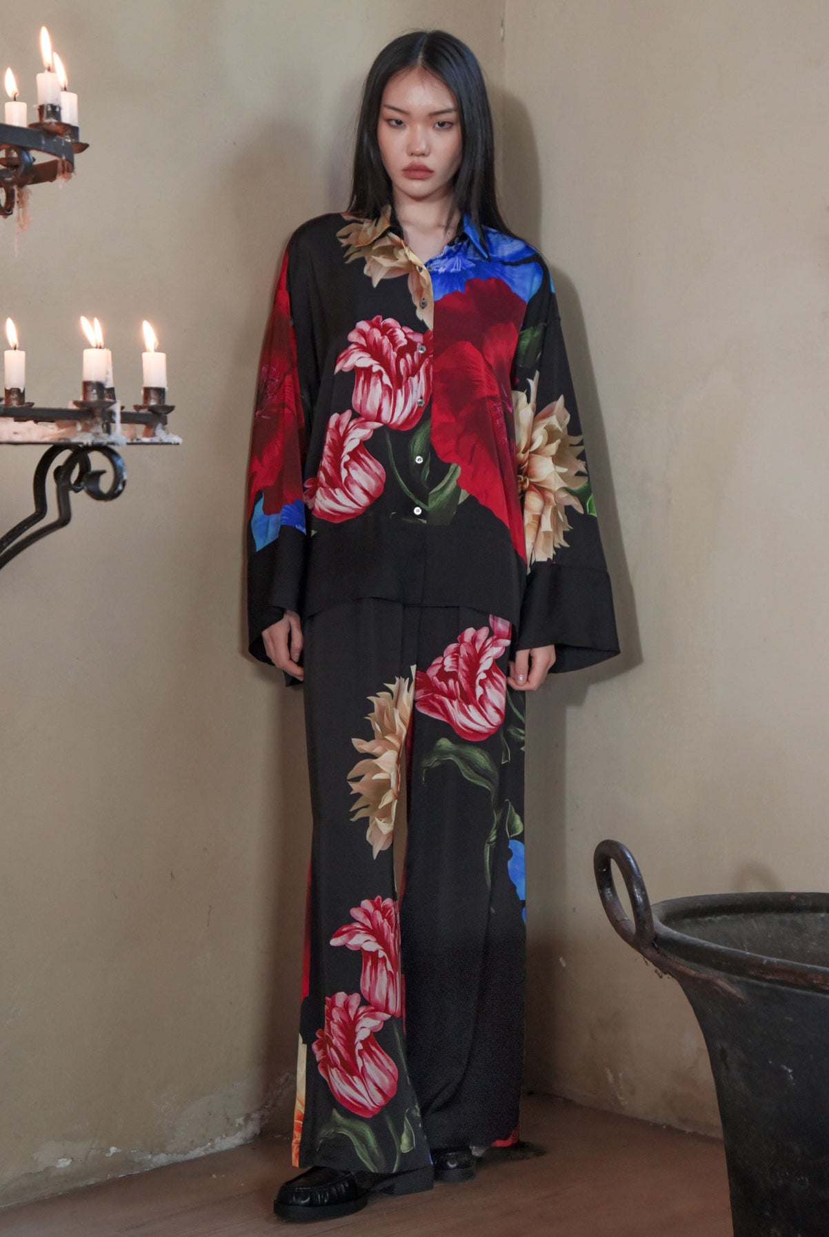 TRELISE COOPER Walk and Talk Pant - Black Floral - Magpie Style