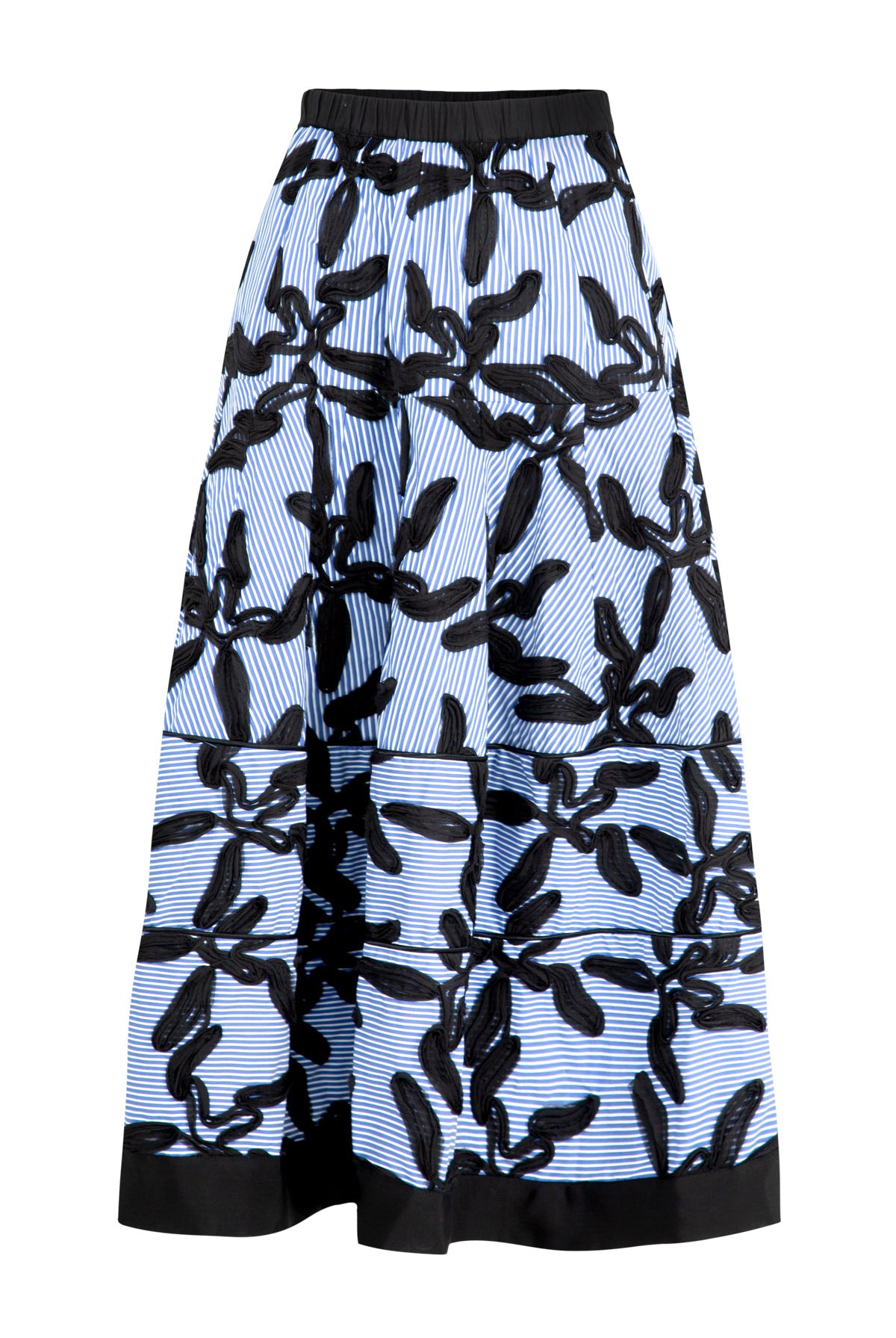 TRELISE COOPER Everytier You Go Skirt - Blue Stripe/Black Lack - Magpie Style