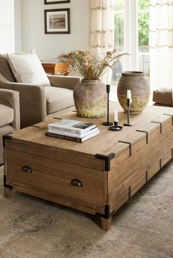 Reclaimed Oak Trunk Coffee Table - Magpie Style