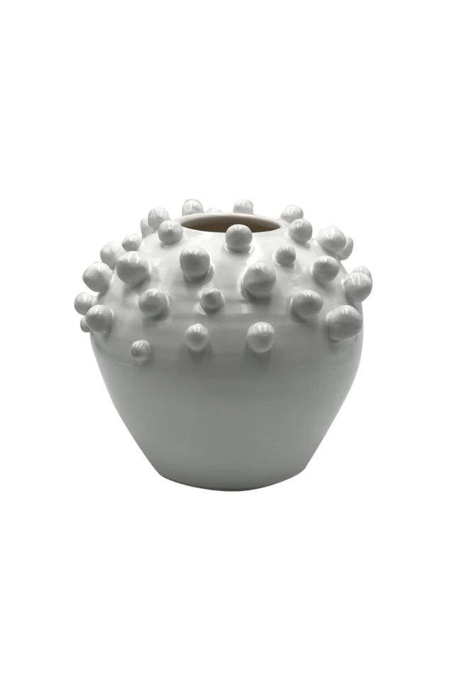 Terracotta Ball Vase - White - Magpie Style