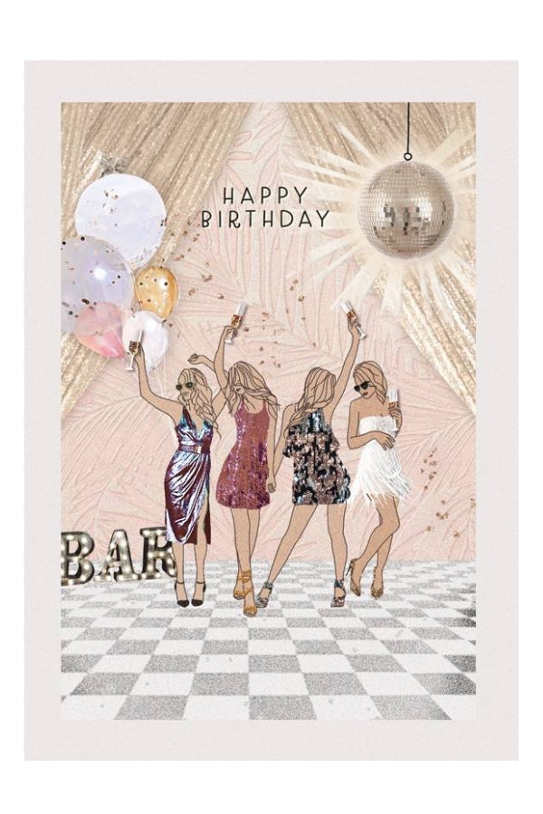 Happy Birthday Dancing Girls - Magpie Style