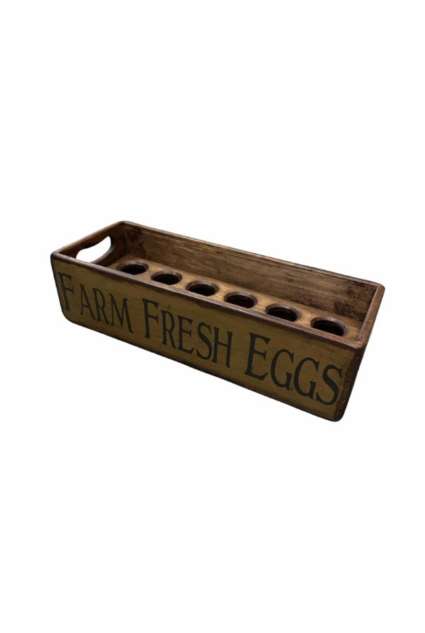 Wooden Vintage Egg Tray - 12 Egg - Magpie Style