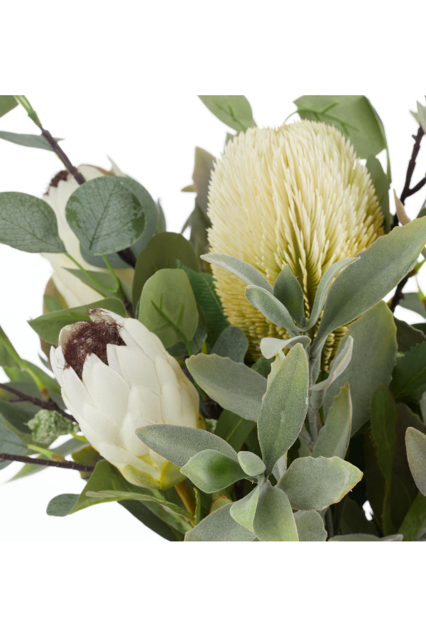 Australis Protea Eucalyptus Mix-Malia Pot - Magpie Style