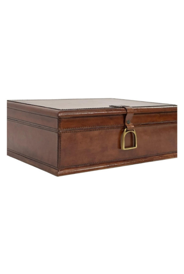 Large Jewellery Box with Stirrups - Tan - Magpie Style