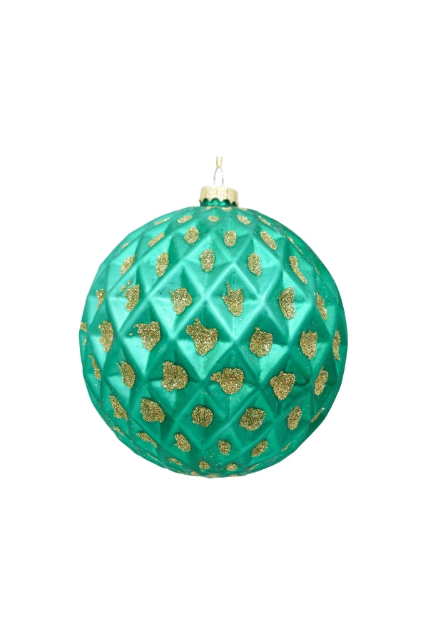 Jade / Gold Large Glass Bauble - Magpie Style