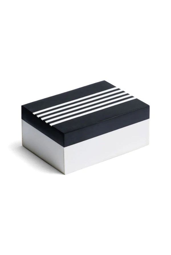 Zurizok Box Rectangle - White & Black - Paula Ryan