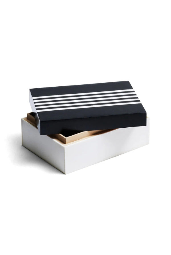Zurizok Box Rectangle - White & Black - Paula Ryan
