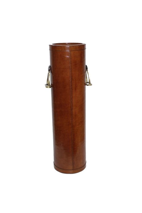 Leather Walking Stick Holder with Stirrups - Tan - Magpie Style
