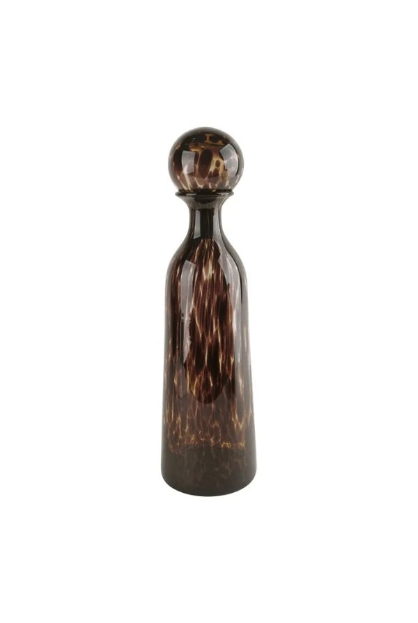 Jasper Glass Bottle Tall Toroiseshell - Magpie Style