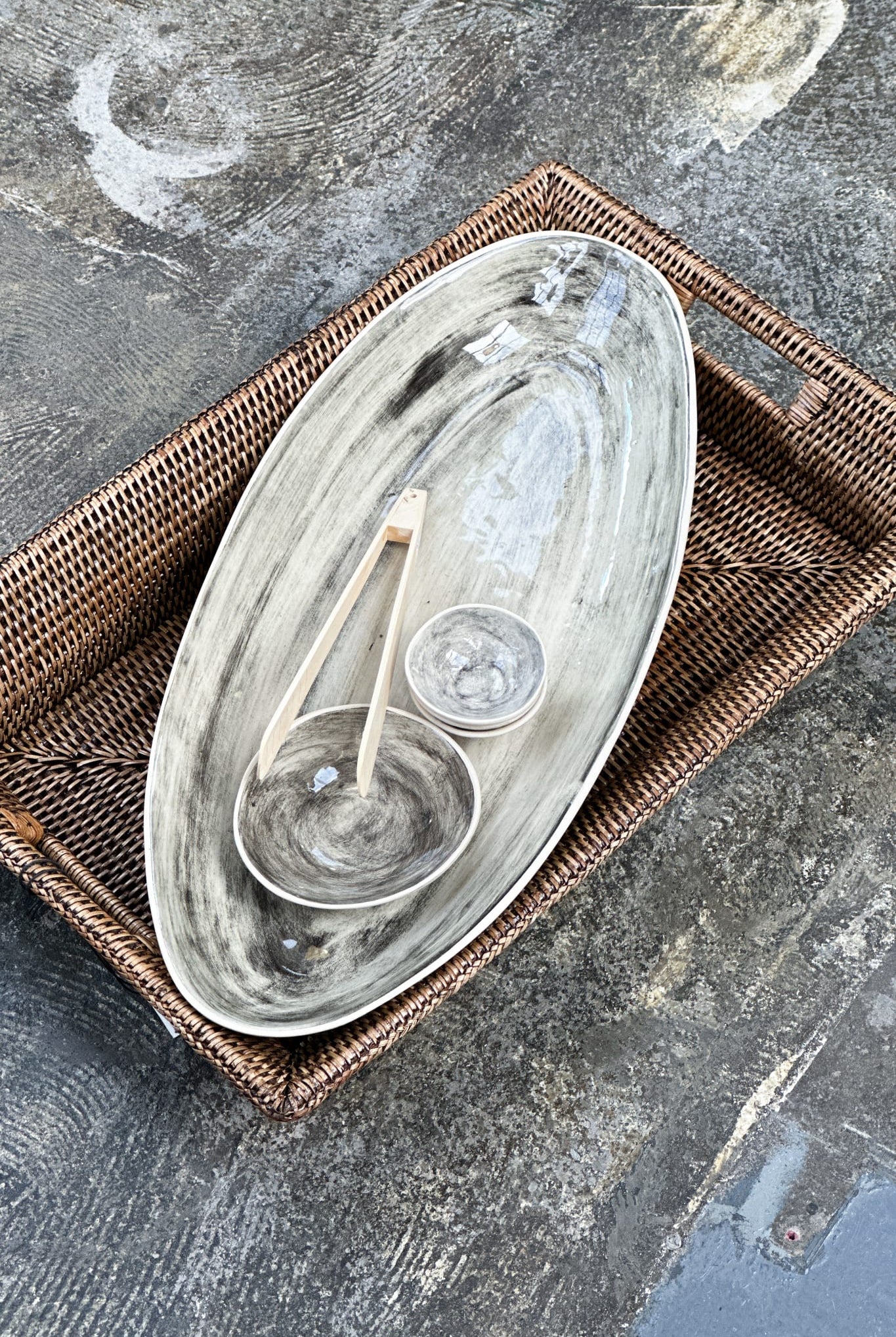 WONKI WARE Bamboo Platter Extra Large - Beach Sand - Magpie Style