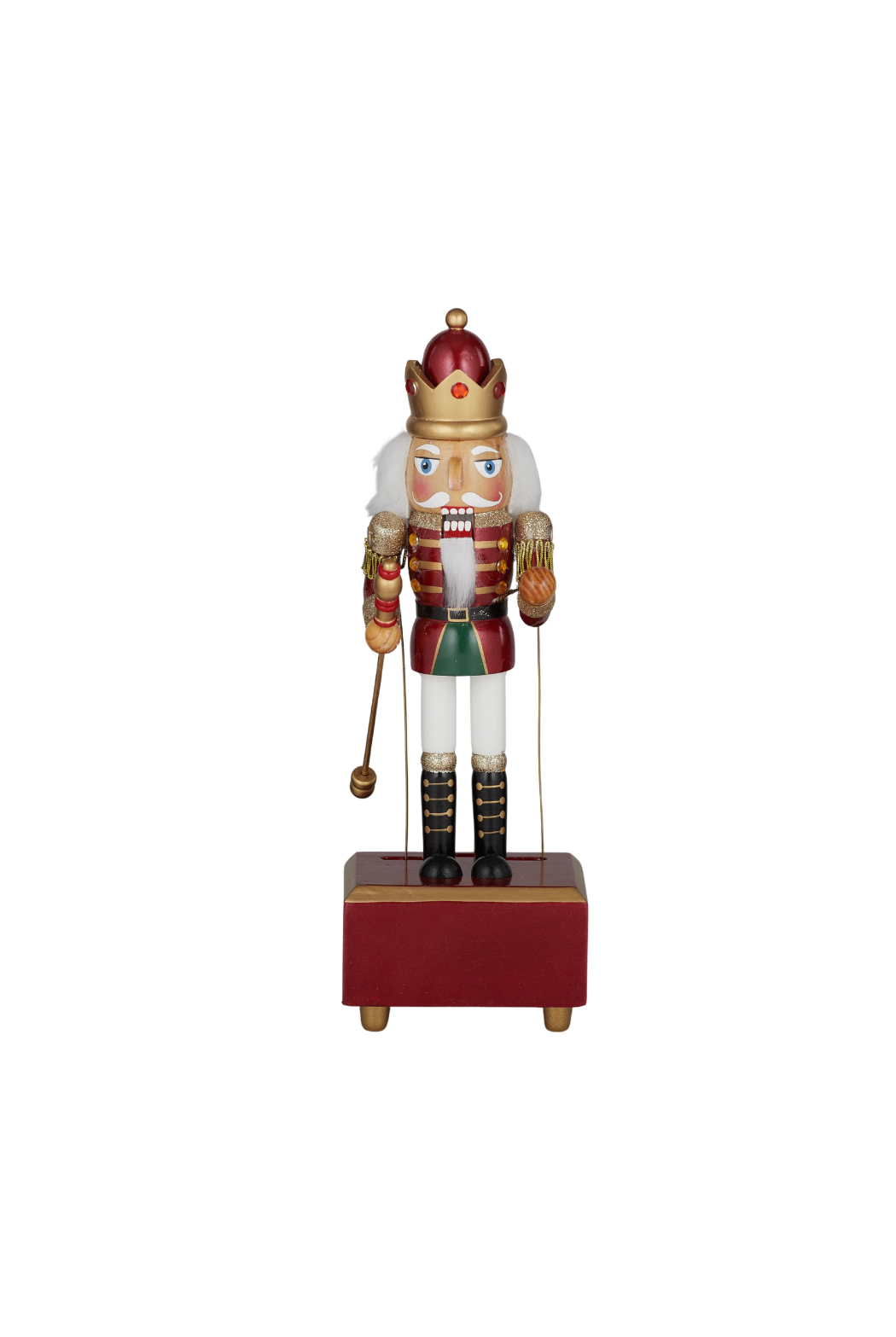 Musical Nutcracker Wood - Red - Magpie Style