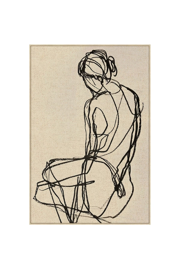 Figure Study Framed Canvas - Magpie Style