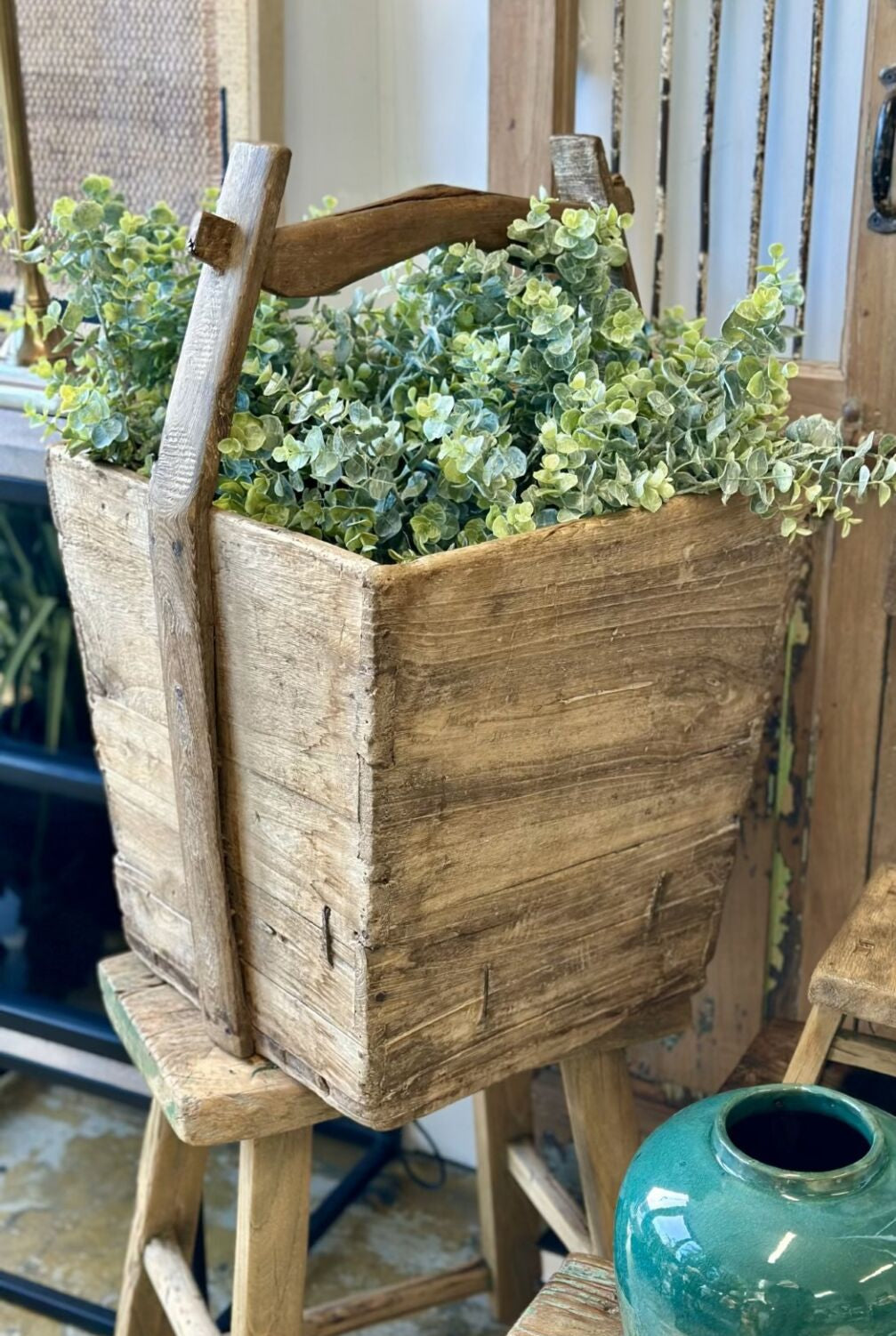 Antique Wooden Rice Measurer - Magpie Style