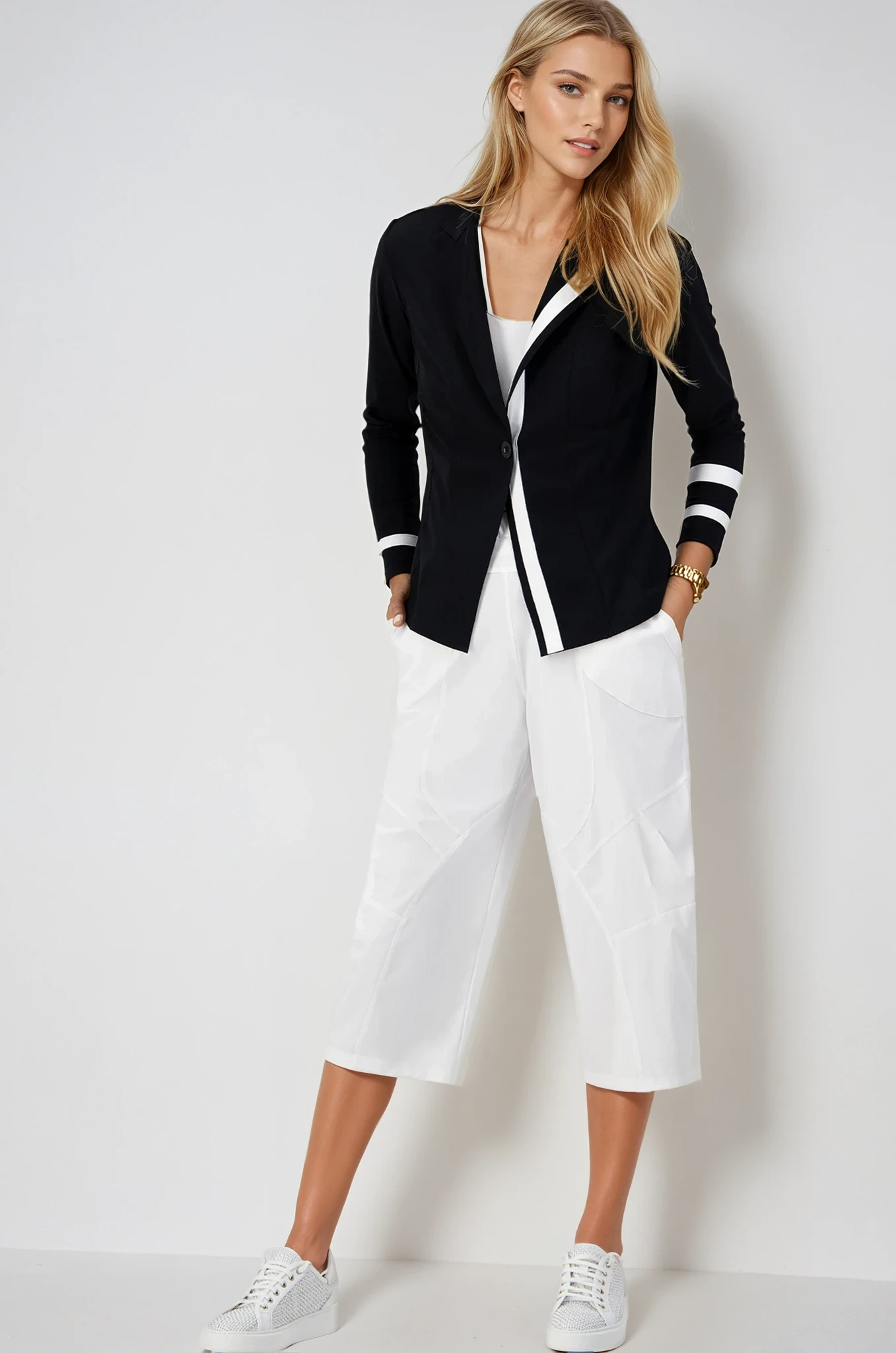PAULA RYAN Osaka Pant - Microjersey White - Paula Ryan