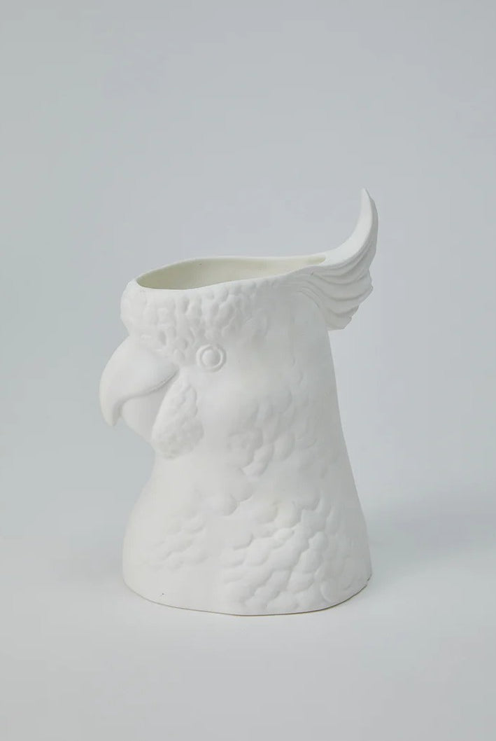 Porcelain Feather Cockatoo Vase - Magpie Style