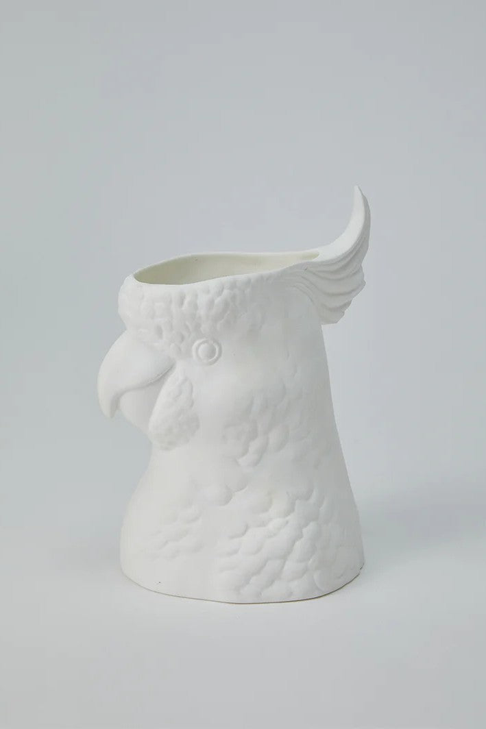 Porcelain Feather Cockatoo Vase - Magpie Style