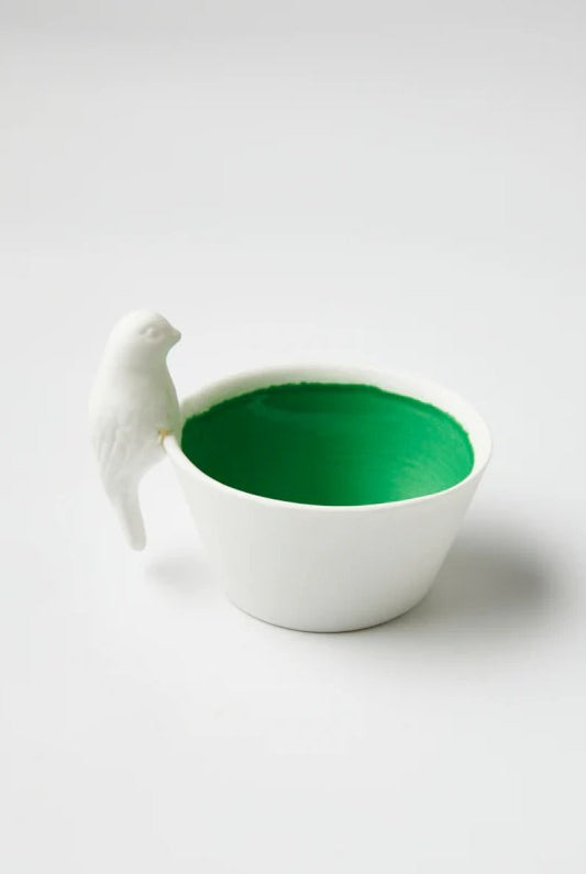 Green Apple Mini Bird Dish - Magpie Style
