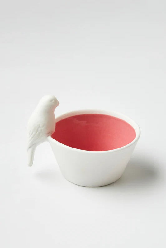 Pink Bird Dish - Porcelain - Magpie Style