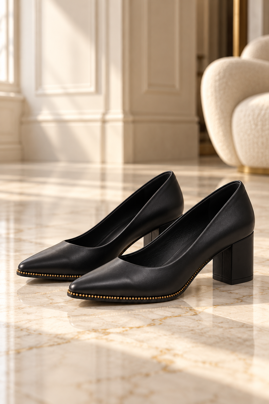 KATHRYN WILSON Frana Heel - Black Calf - Magpie Style